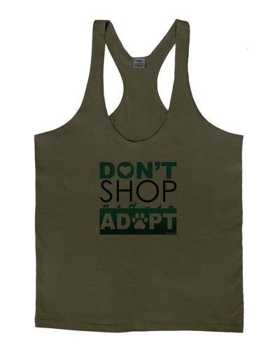 Don't Shop Adopt Mens String Tank Top-Men's String Tank Tops-LOBBO-Army-Green-Small-Davson Sales