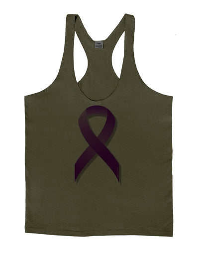 Epilepsy Awareness Ribbon - Purple Mens String Tank Top-Men's String Tank Tops-LOBBO-Army-Green-Small-Davson Sales