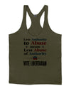 Libertarian Against Authority Abuse Mens String Tank Top-Men's String Tank Tops-LOBBO-Army-Green-Small-Davson Sales