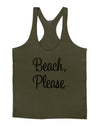 Beach Please Mens String Tank Top-Men's String Tank Tops-LOBBO-Army-Green-Small-Davson Sales