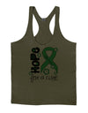 Hope for a Cure - Light Green Ribbon Celiac Disease - Flowers Mens String Tank Top-Men's String Tank Tops-LOBBO-Army-Green-Small-Davson Sales