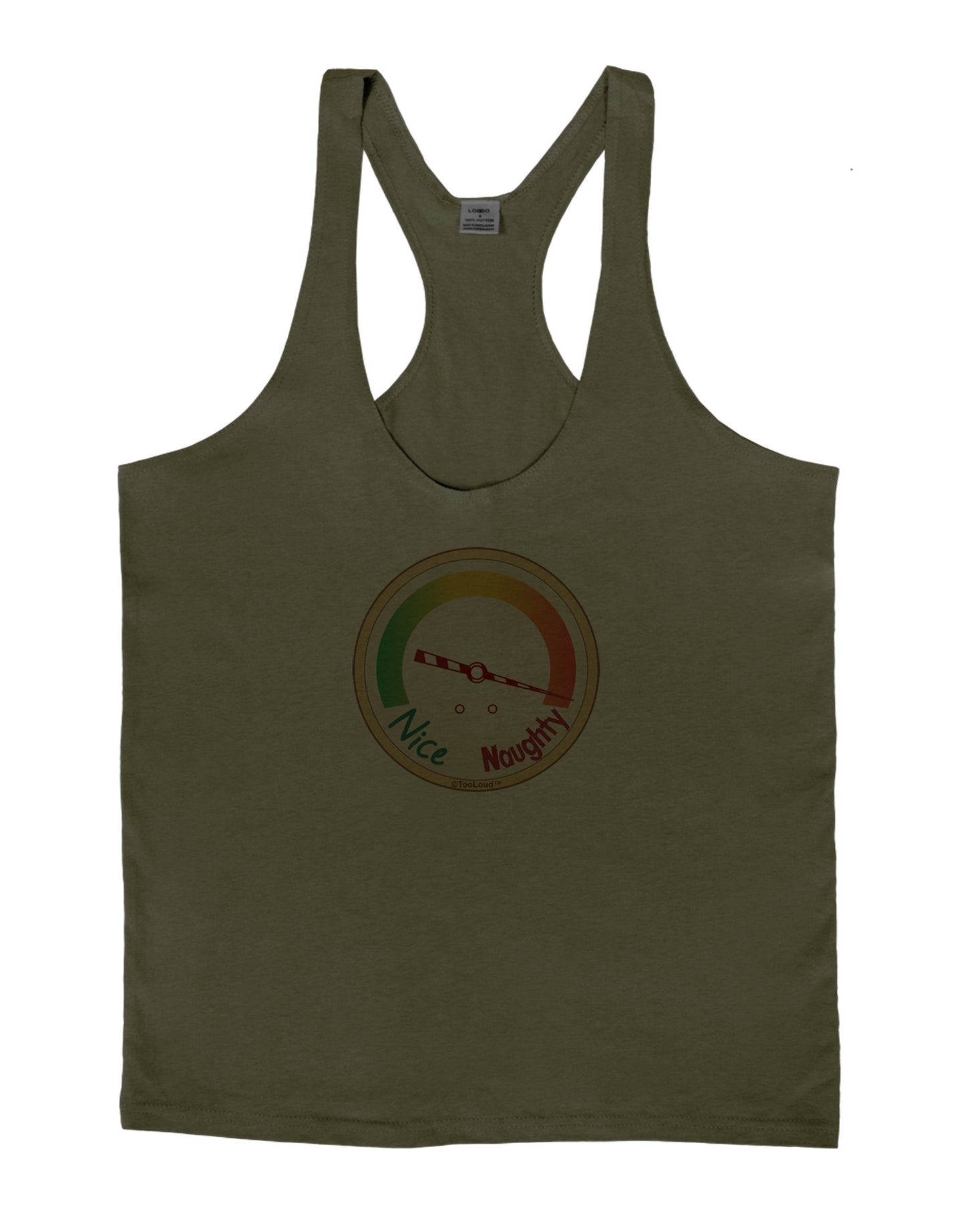 Naughty or Nice Meter Naughty Mens String Tank Top-Men's String Tank Tops-LOBBO-Army-Green-Small-Davson Sales