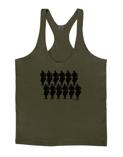 Twelve Drummers Drumming Mens String Tank Top-Men's String Tank Tops-LOBBO-Army-Green-Small-Davson Sales