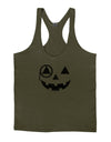 Monocle Jack-o-Lantern Distressed Mens String Tank Top-Men's String Tank Tops-LOBBO-Army-Green-Small-Davson Sales