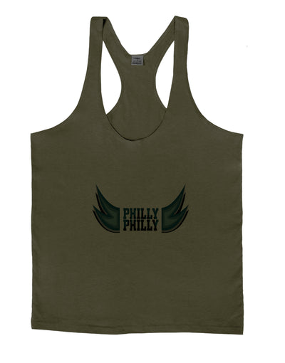 Philly Philly Funny Beer Drinking Mens String Tank Top by TooLoud-LOBBO-Army-Green-Small-Davson Sales