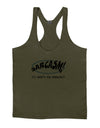 Sarcasm It's What's For Breakfast Mens String Tank Top-Hats-LOBBO-Army-Green-Small-Davson Sales