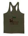 Rudolf Ratchet Reindeer Color Text Mens String Tank Top-Men's String Tank Tops-LOBBO-Army-Green-Small-Davson Sales