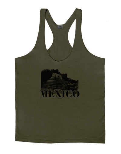 Mexico - Temple No 2 Mens String Tank Top-Men's String Tank Tops-LOBBO-Army-Green-Small-Davson Sales