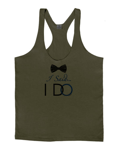 I Said I Do - Groom Mens String Tank Top-Men's String Tank Tops-LOBBO-Army-Green-Small-Davson Sales