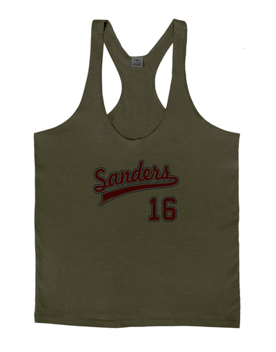 Sanders Jersey 16 Mens String Tank Top-Men's String Tank Tops-LOBBO-Army-Green-Small-Davson Sales