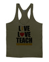 Live Love Teach Mens String Tank Top-Men's String Tank Tops-LOBBO-Army-Green-Small-Davson Sales