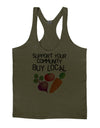 Support Your Community - Buy Local Mens String Tank Top-Men's String Tank Tops-LOBBO-Army-Green-Small-Davson Sales