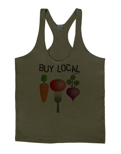 Buy Local - Vegetables Design Mens String Tank Top-Men's String Tank Tops-LOBBO-Army-Green-Small-Davson Sales