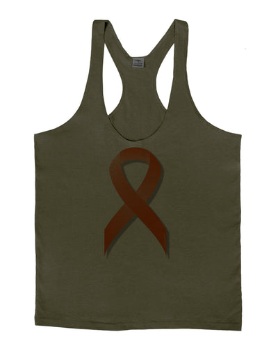 Leukemia Awareness Ribbon - Orange Mens String Tank Top-Men's String Tank Tops-LOBBO-Army-Green-Small-Davson Sales