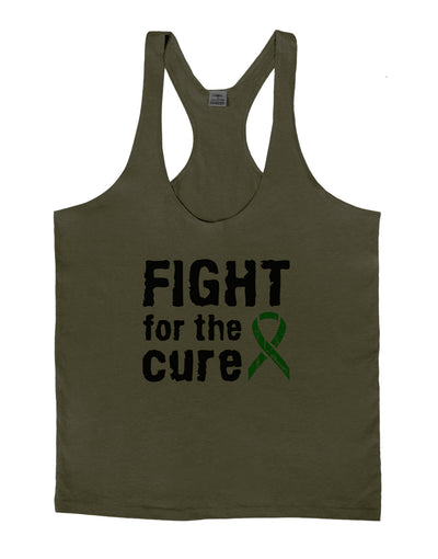 Fight for the Cure - Lime Green Ribbon Lyme Disease Mens String Tank Top-Men's String Tank Tops-LOBBO-Army-Green-Small-Davson Sales