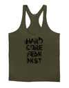 Hardcore Feminist Mens String Tank Top-Men's String Tank Tops-LOBBO-Army-Green-Small-Davson Sales