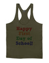 Happy First Day of School Mens String Tank Top-Men's String Tank Tops-LOBBO-Army-Green-Small-Davson Sales