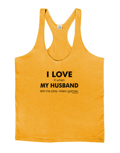 I Love My Husband Videogames Mens String Tank Top-Men's String Tank Tops-LOBBO-Gold-Small-Davson Sales