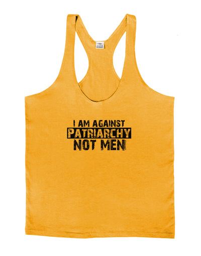 I Am Against Patriarchy Mens String Tank Top-Men's String Tank Tops-LOBBO-Gold-Small-Davson Sales