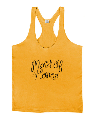 Maid of Honor - Diamond Ring Design Mens String Tank Top-Men's String Tank Tops-LOBBO-Gold-Small-Davson Sales