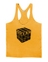 Autism Awareness - Cube B & W Mens String Tank Top-Men's String Tank Tops-LOBBO-Gold-Small-Davson Sales