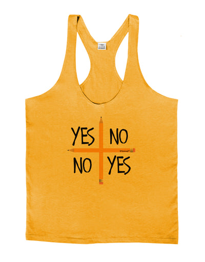 Charlie Charlie Challenge Mens String Tank Top-Men's String Tank Tops-LOBBO-Gold-Small-Davson Sales