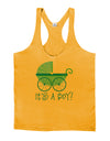 It's a Boy - Baby Boy Carriage Mens String Tank Top-Men's String Tank Tops-LOBBO-Gold-Small-Davson Sales