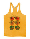 Red White and Blue USA Flag Aviators Mens String Tank Top-LOBBO-Gold-Small-Davson Sales