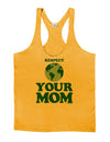 Respect Your Mom - Mother Earth Design - Color Mens String Tank Top-Men's String Tank Tops-LOBBO-Gold-Small-Davson Sales