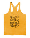 Personalized Bachelorette Party - Last Fling Before the Ring Mens String Tank Top-Men's String Tank Tops-LOBBO-Gold-Small-Davson Sales