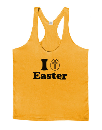 I Egg Cross Easter Design Mens String Tank Top by TooLoud-LOBBO-Gold-Small-Davson Sales