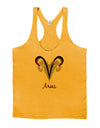 Aries Symbol Mens String Tank Top-Men's String Tank Tops-LOBBO-Gold-Small-Davson Sales