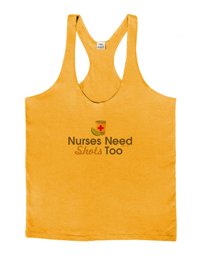 Nurses Need Shots Too Mens String Tank Top-Men's String Tank Tops-LOBBO-Gold-Small-Davson Sales