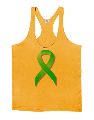 Lyme Disease Awareness Ribbon - Lime Green Mens String Tank Top-Men's String Tank Tops-LOBBO-Gold-Small-Davson Sales