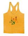 Three Mermaids Mens String Tank Top-Men's String Tank Tops-LOBBO-Gold-Small-Davson Sales