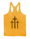 Three Cross Design - Easter Mens String Tank Top by TooLoud-LOBBO-Gold-Small-Davson Sales