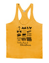 TooLoud Twelve Days of Christmas Text Mens String Tank Top-Men's String Tank Tops-LOBBO-Gold-Small-Davson Sales