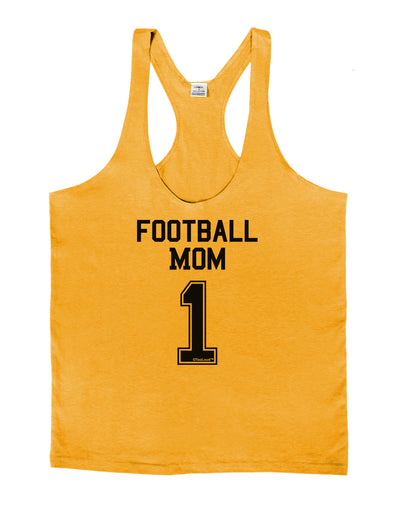 Football Mom Jersey Mens String Tank Top-Men's String Tank Tops-LOBBO-Gold-Small-Davson Sales