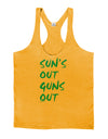 Suns Out Guns Out - Blue Mens String Tank Top-Men's String Tank Tops-LOBBO-Gold-Small-Davson Sales