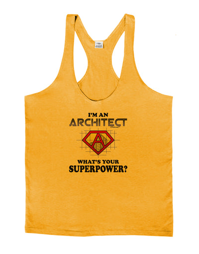 Architect - Superpower Mens String Tank Top-Men's String Tank Tops-LOBBO-Gold-Small-Davson Sales