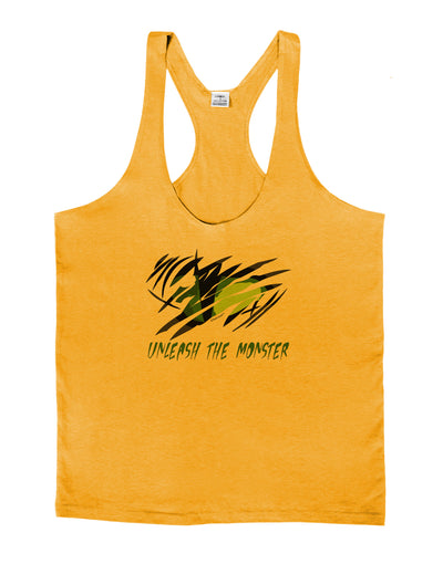 Unleash The Monster Mens String Tank Top-Men's String Tank Tops-LOBBO-Gold-Small-Davson Sales