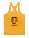 Gemini Symbol Mens String Tank Top-Men's String Tank Tops-LOBBO-Gold-Small-Davson Sales