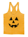 Happy Cute Jack O' Lantern Pumpkin Face Mens String Tank Top-Men's String Tank Tops-LOBBO-Gold-Small-Davson Sales