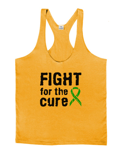 Fight for the Cure - Lime Green Ribbon Lyme Disease Mens String Tank Top-Men's String Tank Tops-LOBBO-Gold-Small-Davson Sales