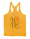 Hope - Breast Cancer Awareness Ribbon Mens String Tank Top-Men's String Tank Tops-LOBBO-Gold-Small-Davson Sales