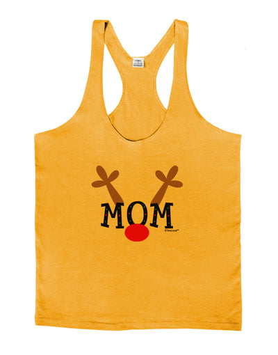 Matching Family Christmas Design - Reindeer - Mom Mens String Tank Top by TooLoud-LOBBO-Gold-Small-Davson Sales