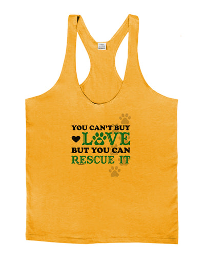 Can't Buy Love Rescue It Mens String Tank Top-Men's String Tank Tops-LOBBO-Gold-Small-Davson Sales