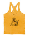 Taurus Illustration Mens String Tank Top-Men's String Tank Tops-LOBBO-Gold-Small-Davson Sales