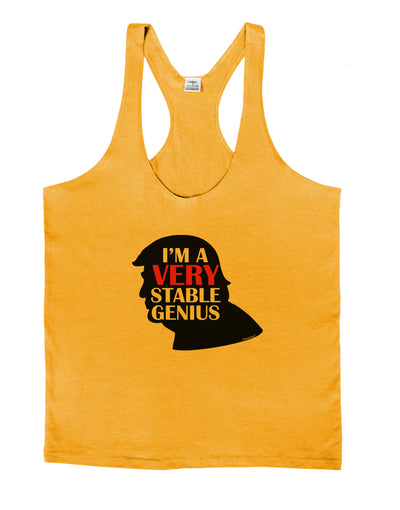 I'm A Very Stable Genius Mens String Tank Top by TooLoud-Clothing-LOBBO-Gold-Small-Davson Sales