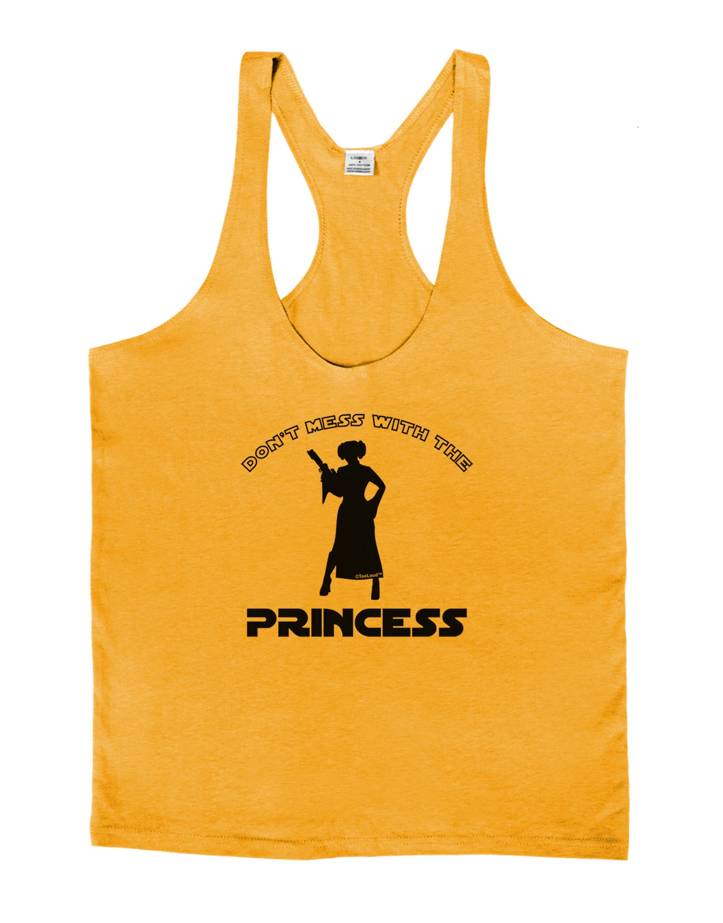 Don't Mess With The Princess Mens String Tank Top-Men's String Tank Tops-LOBBO-Gold-Small-Davson Sales